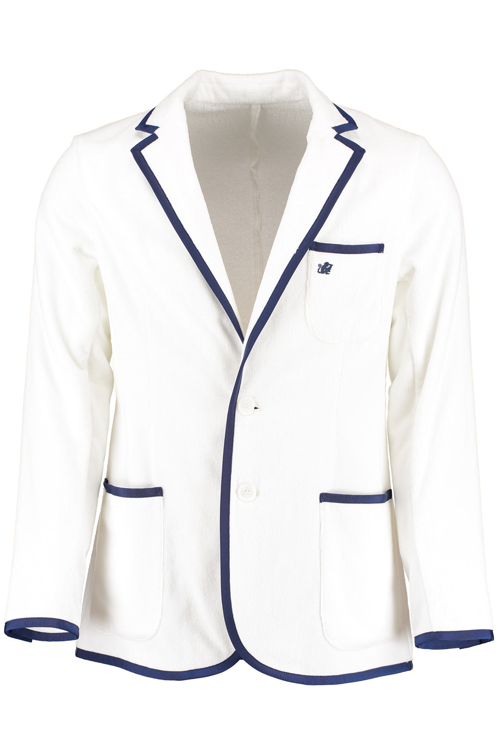 Men's White & Montauk Navy Terry Cloth Toweling Blazer