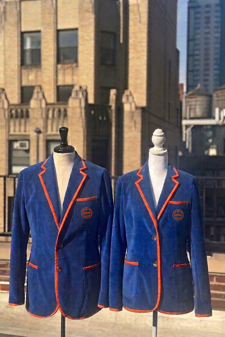 Special Edition NYC Basketball Blue and Orange Blazer for Men